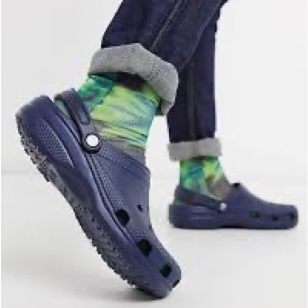 NWT CROCS Classic Clogs Mules Slip On Comfort Shoes Navy Women’s Size 12 Men 10